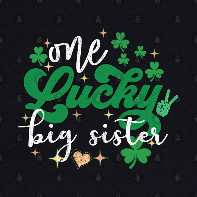 one lucky big sister twins shamrock st patricks Day gift by NIKA13